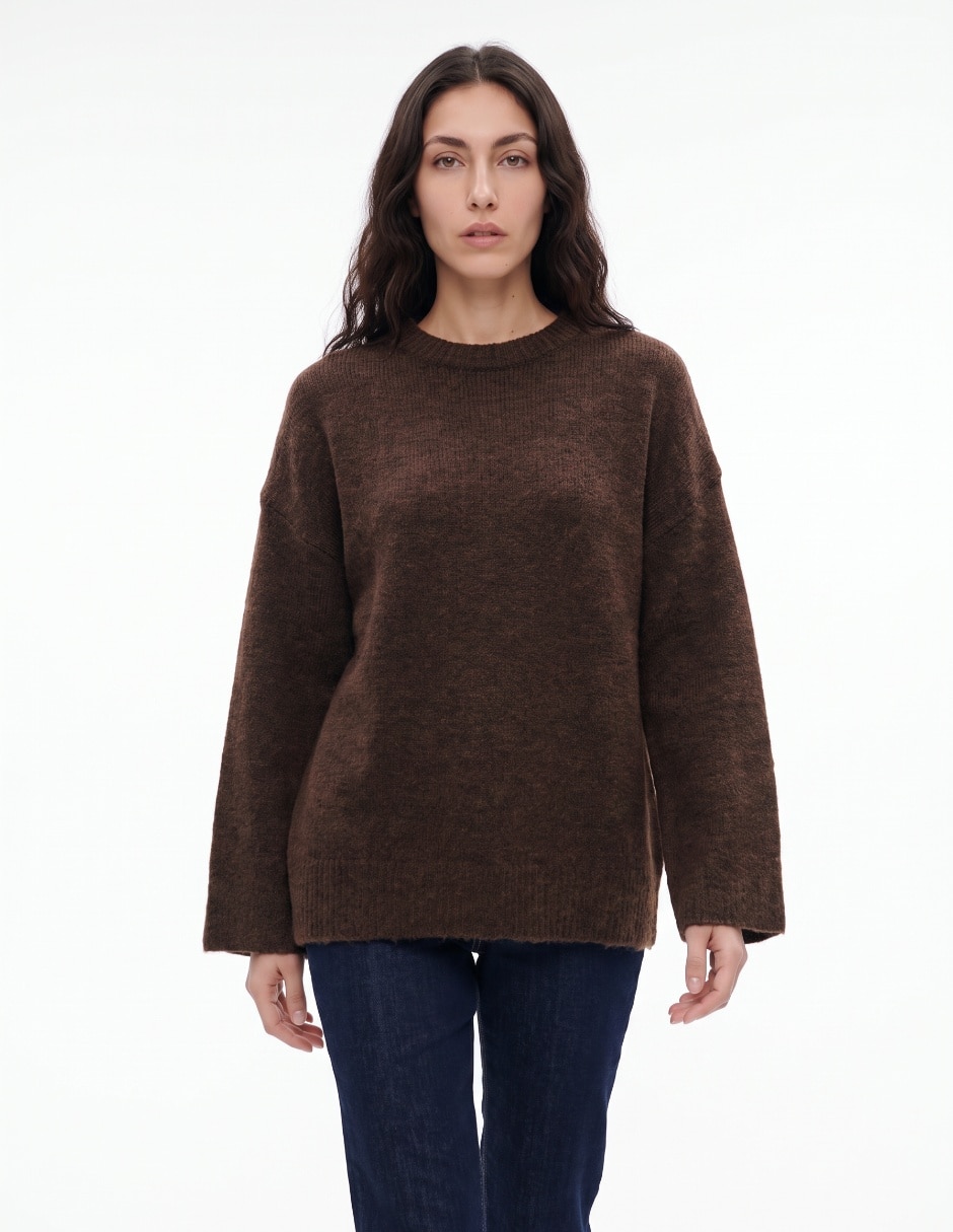 Suéter cuello redondo para mujer