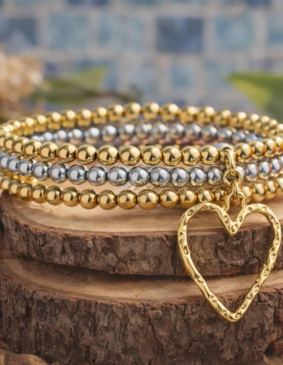 Pulsera Romance acabado baño de oro 18 K 6