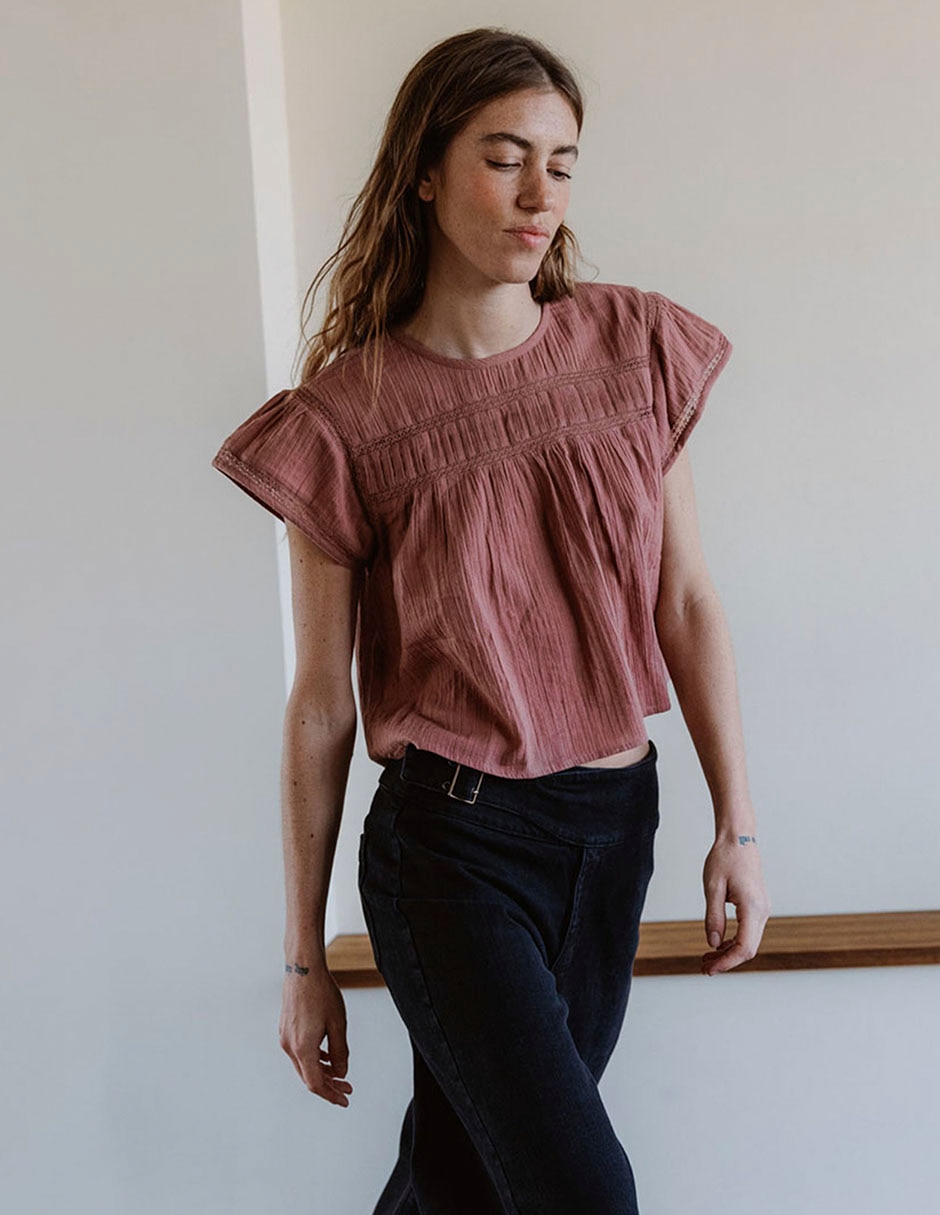 Blusa manga corta para mujer 6