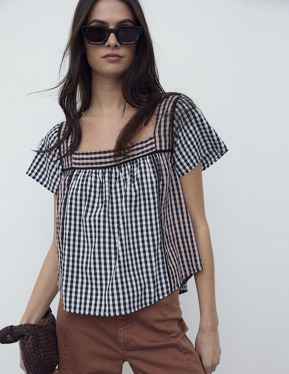 Blusa manga corta para mujer 1