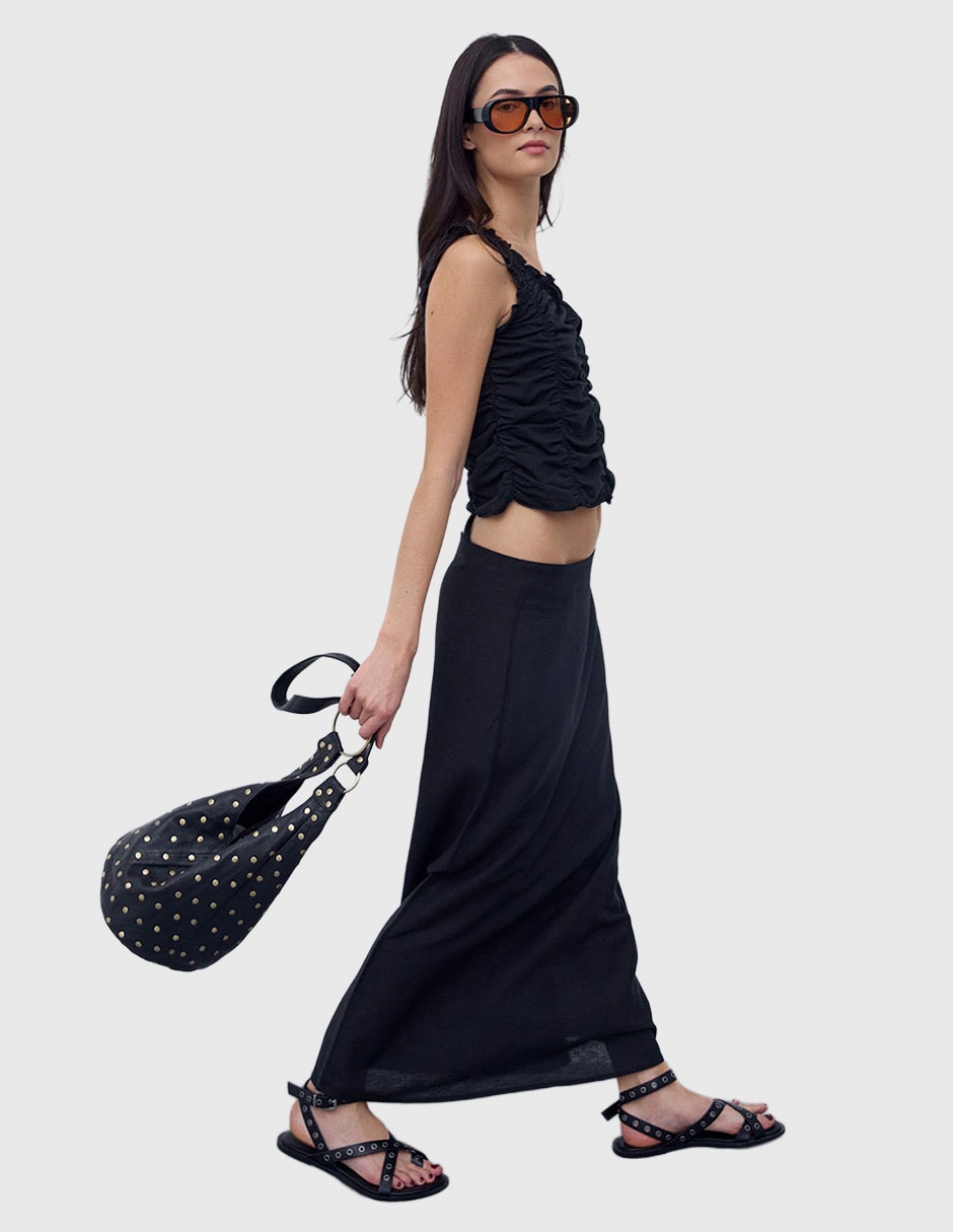 Falda larga Renatta&Go a la cintura