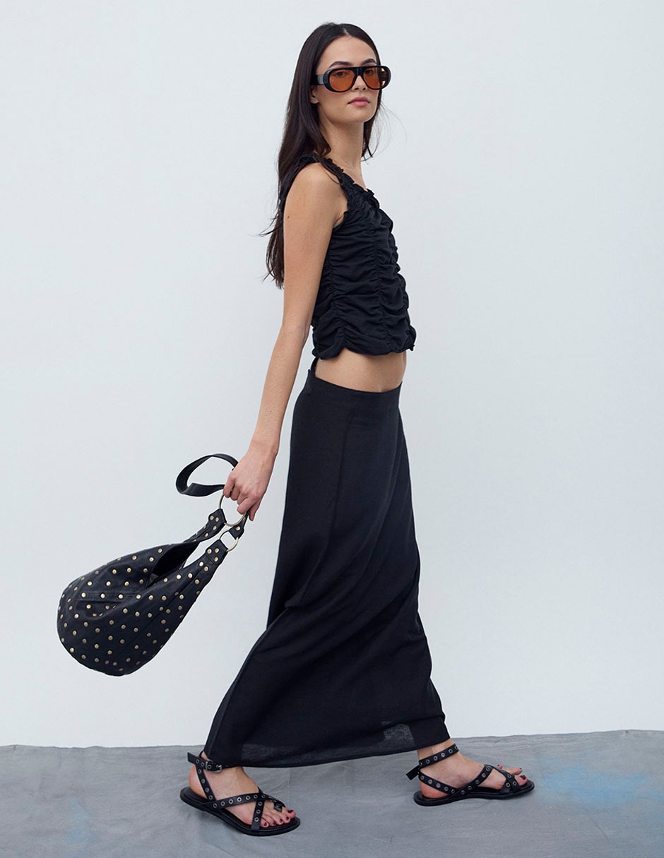 Falda larga Renatta&Go a la cintura