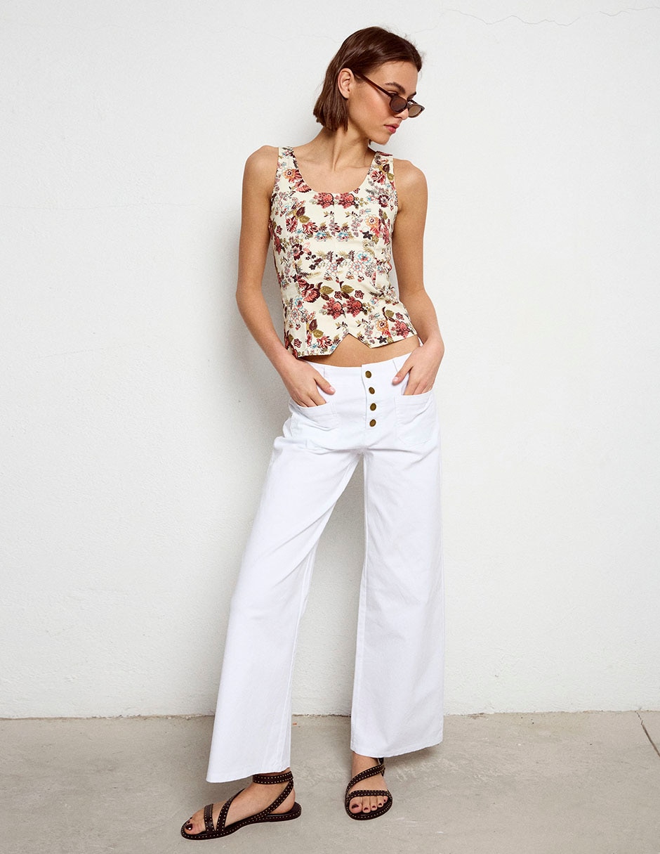 Top Renatta&Go cuello redondo tirante delgado