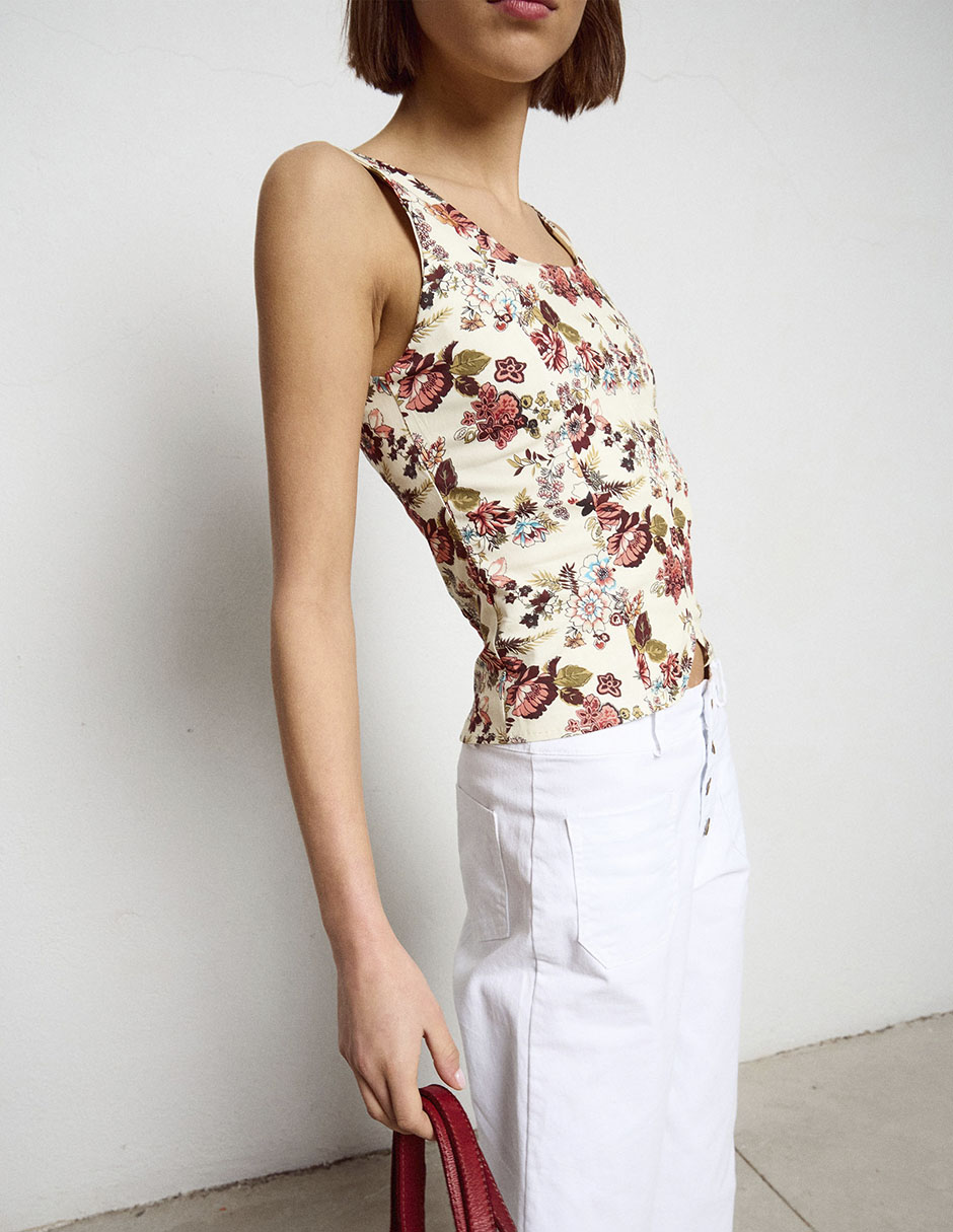 Top Renatta&Go cuello redondo tirante delgado