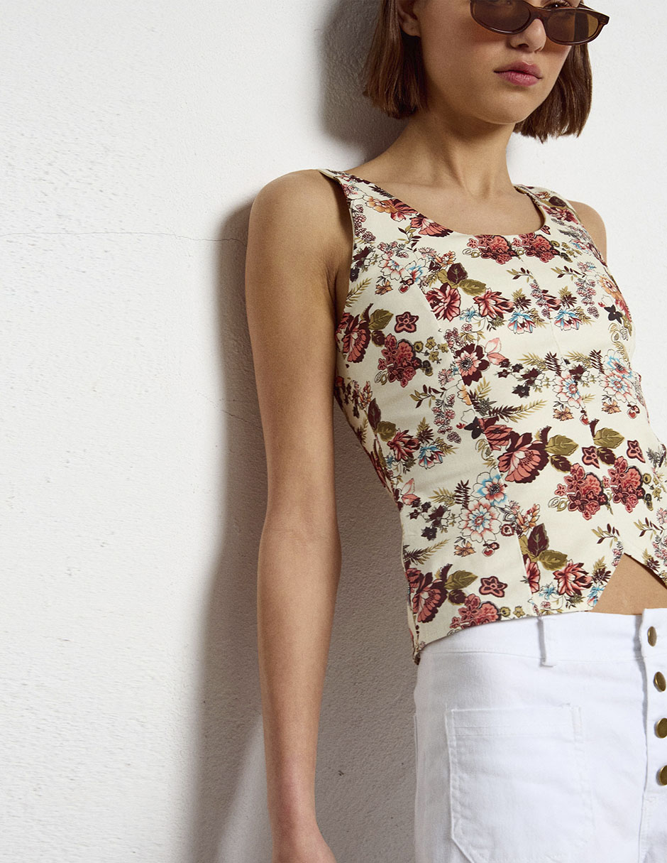 Top Renatta&Go cuello redondo tirante delgado