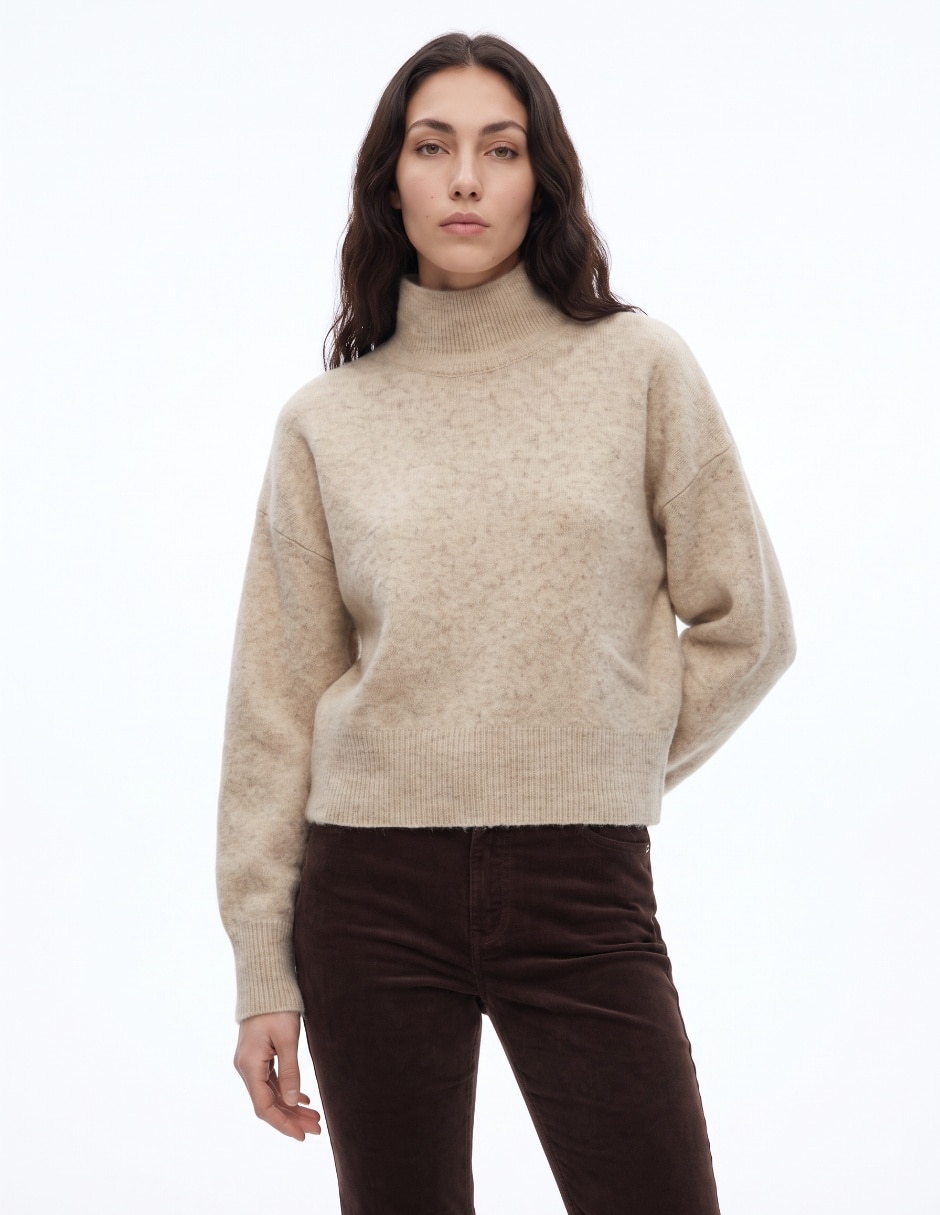 Suéter cuello alto para mujer