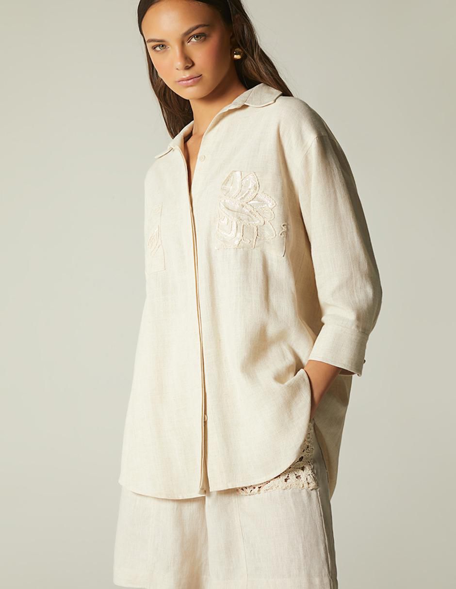 Blusa manga 3/4 para mujer