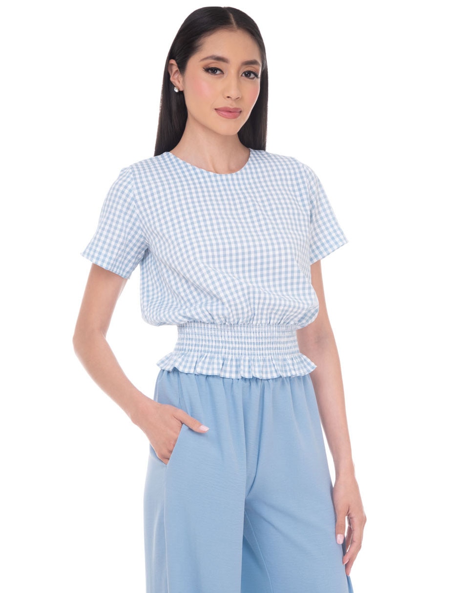 Blusa manga corta para mujer