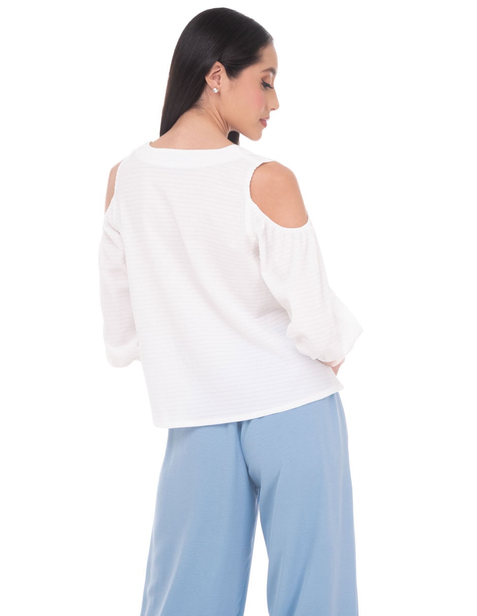 Blusa manga al codo para mujer 2