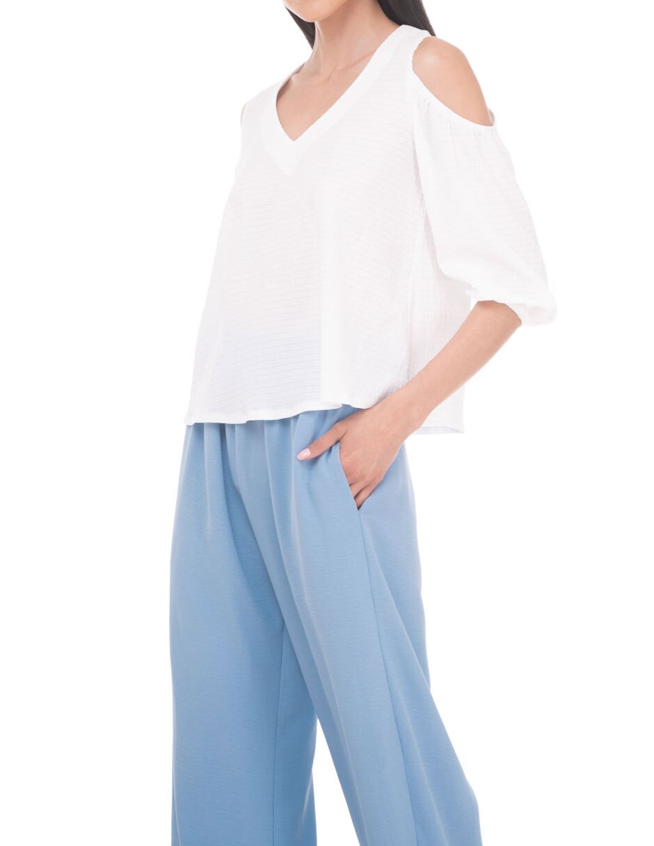 Blusa manga al codo para mujer 4
