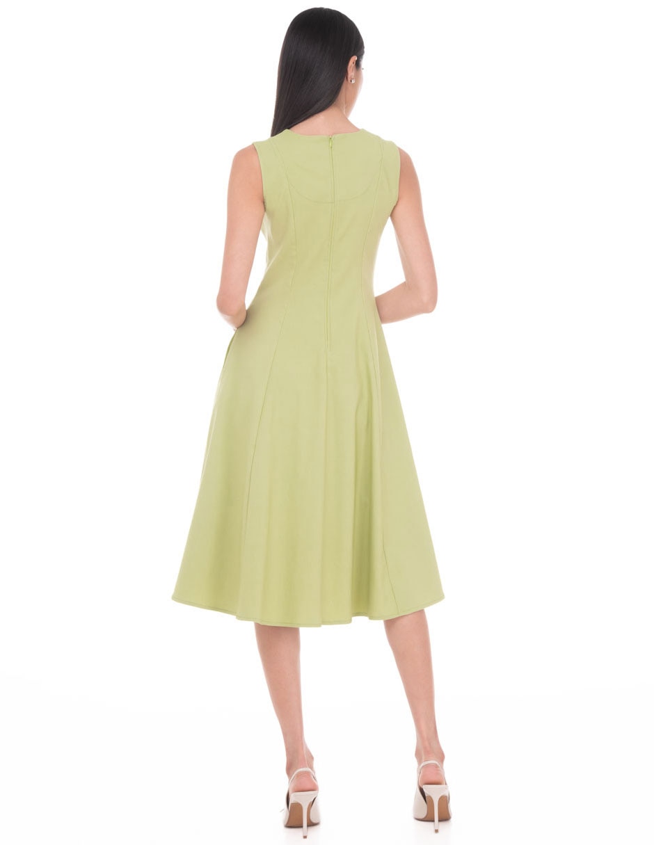 Vestido midi casual coleccion mayo para mujer 2