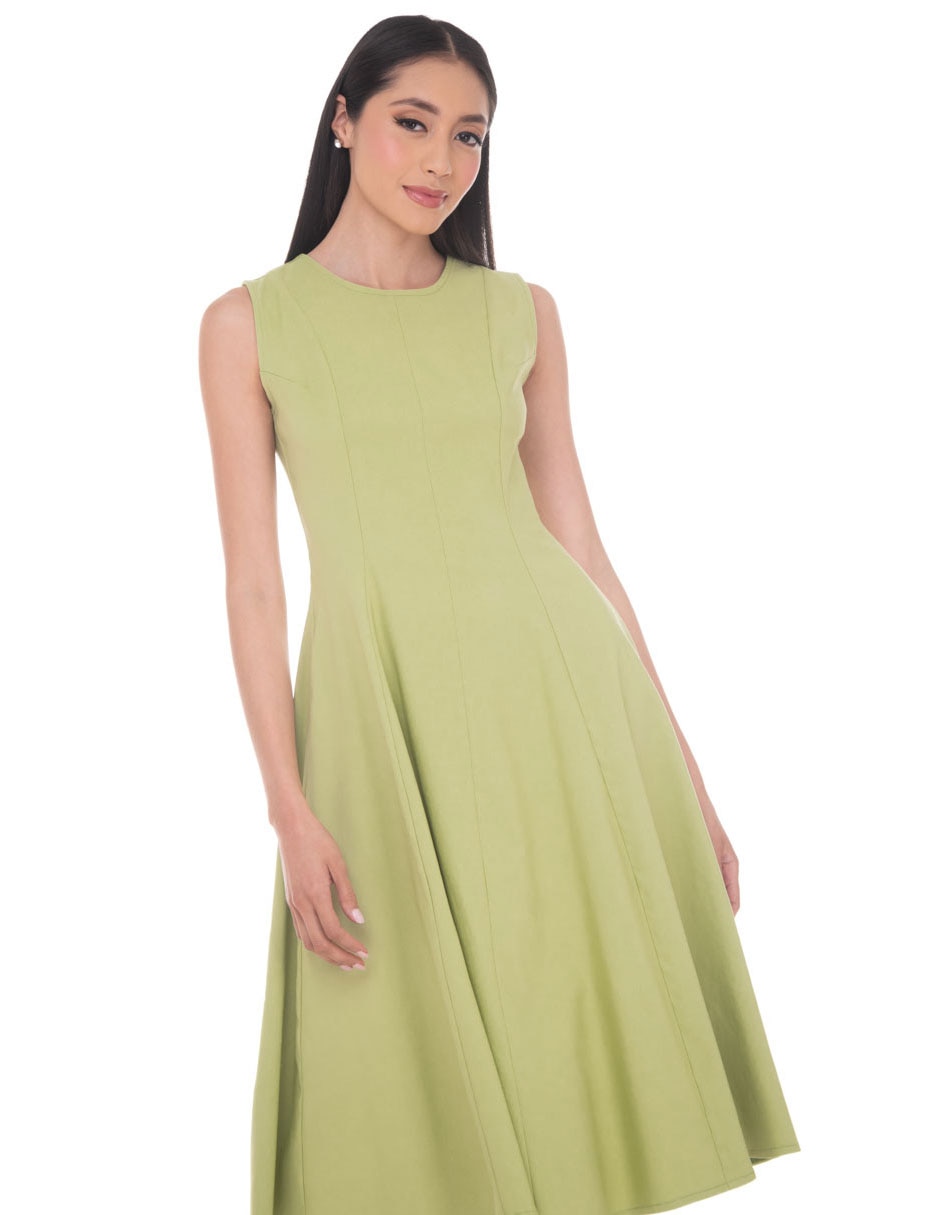 Vestido midi casual coleccion mayo para mujer 3