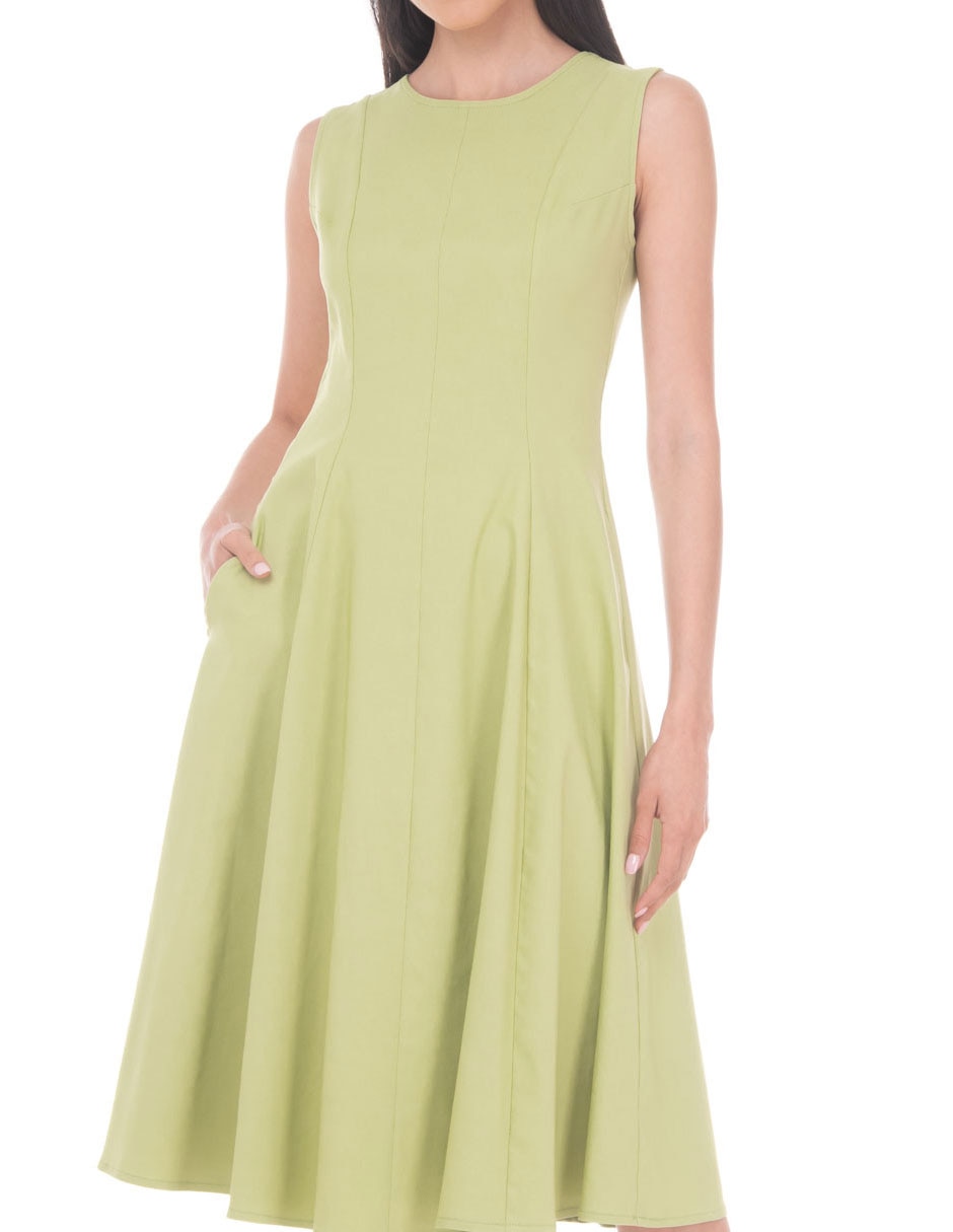 Vestido midi casual coleccion mayo para mujer 4