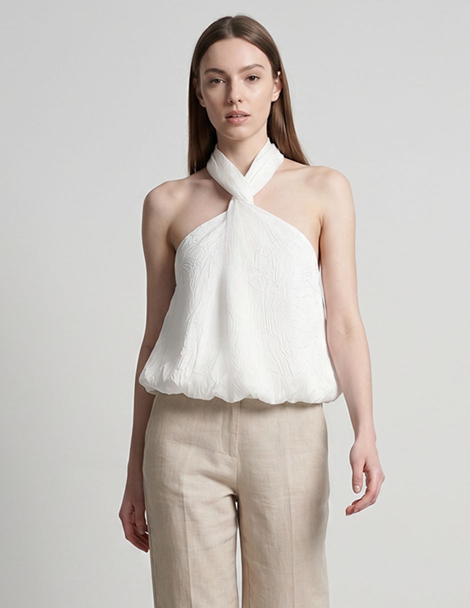Blusa alma sutil sin manga para mujer