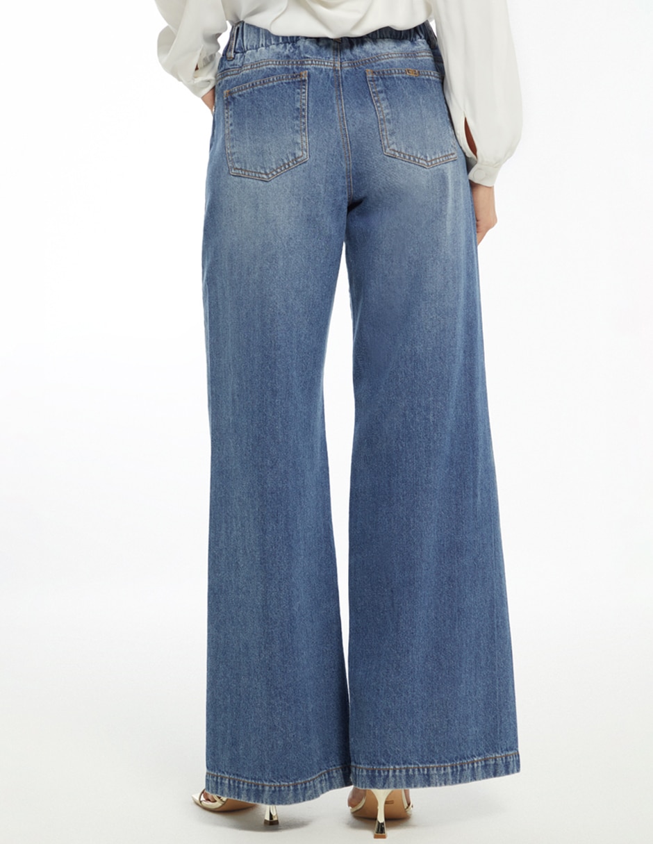 Jeans carpenter wide leg denim bugs para mujer 4