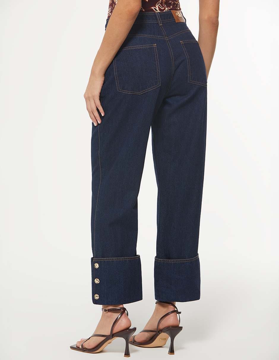 Jeans relaxed girlfriend cintura cusco para mujer