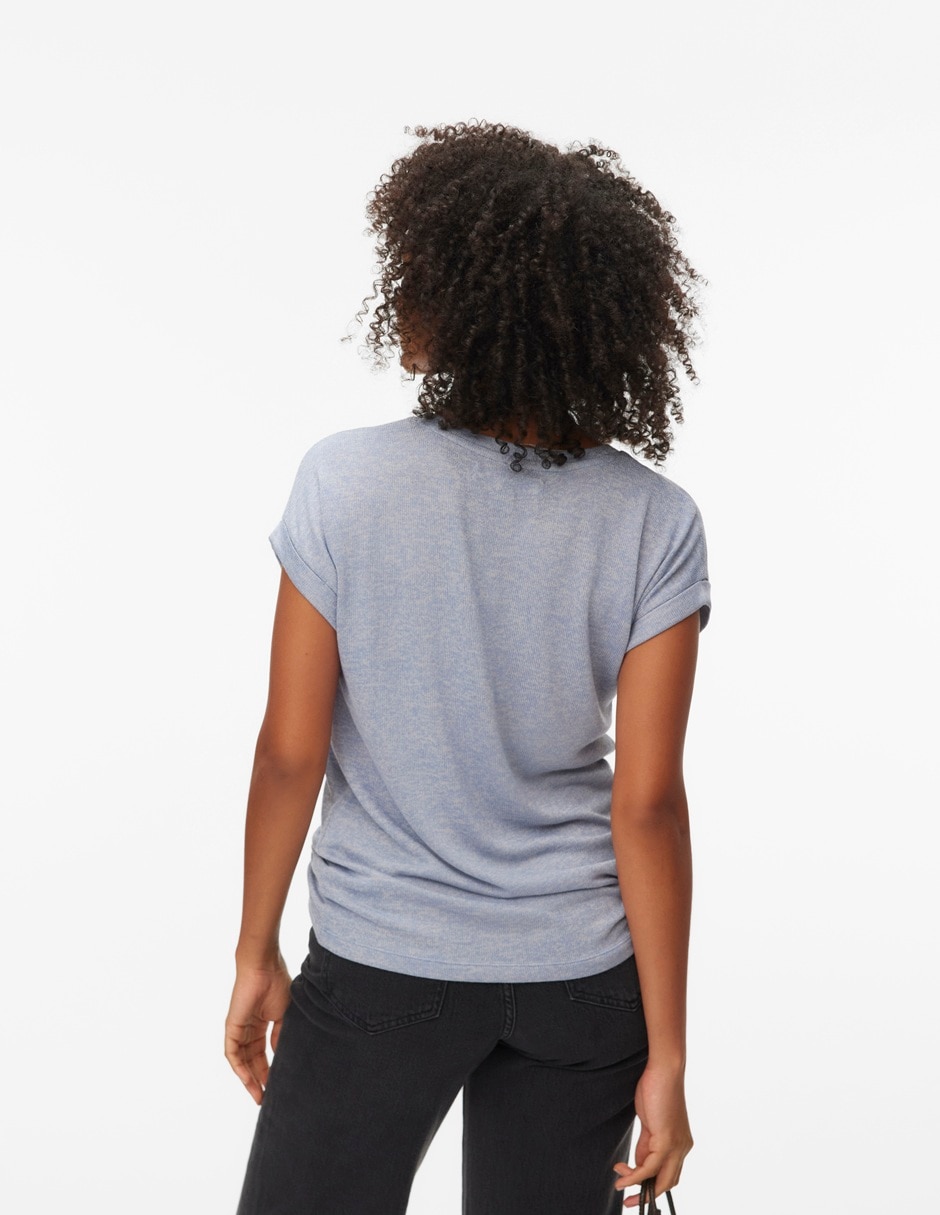 Playera manga corta cuello redondo para mujer 4