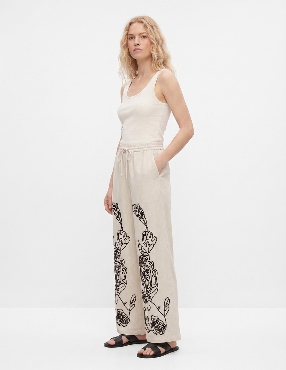 Pantalón amplio para mujer 4