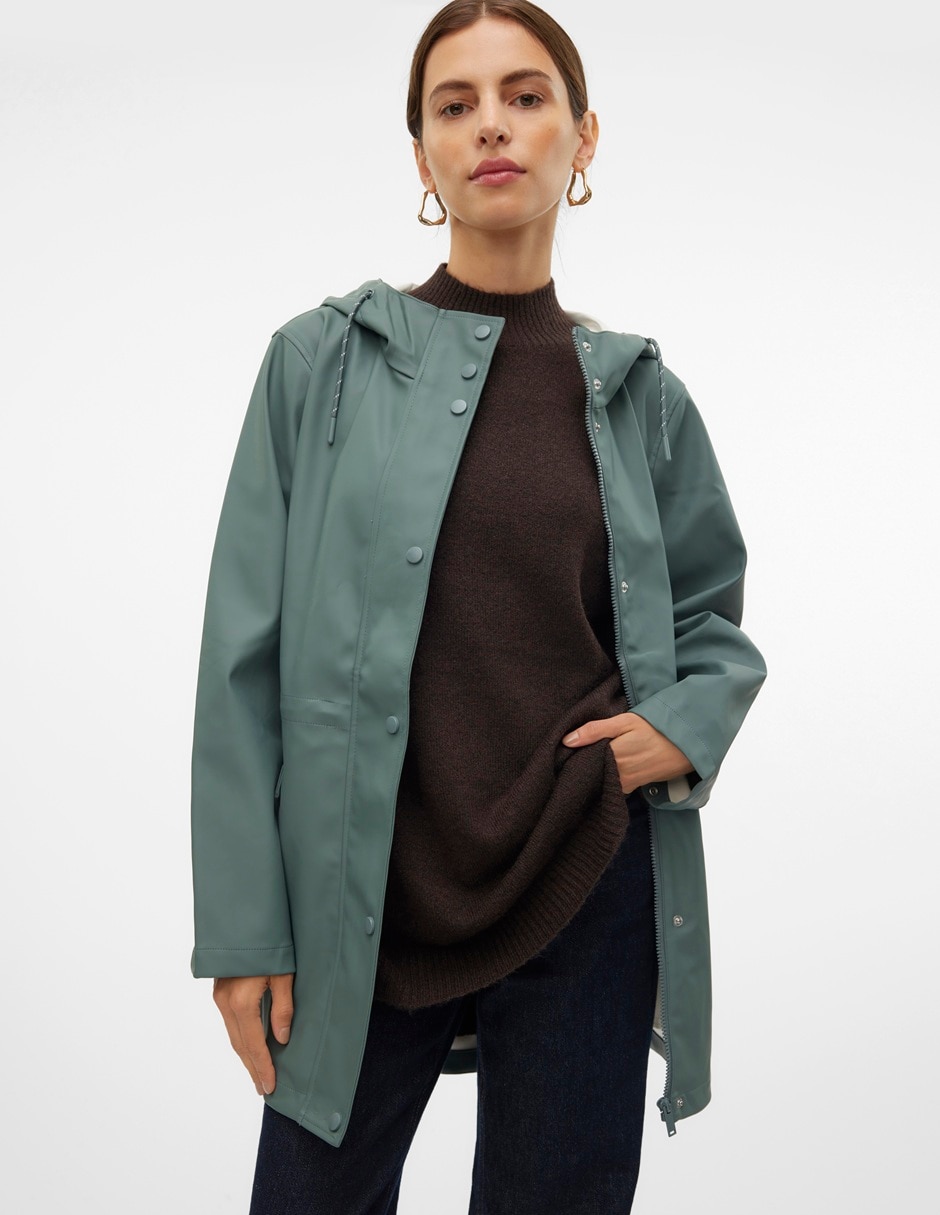 Gabardina resistente al agua para mujer 3
