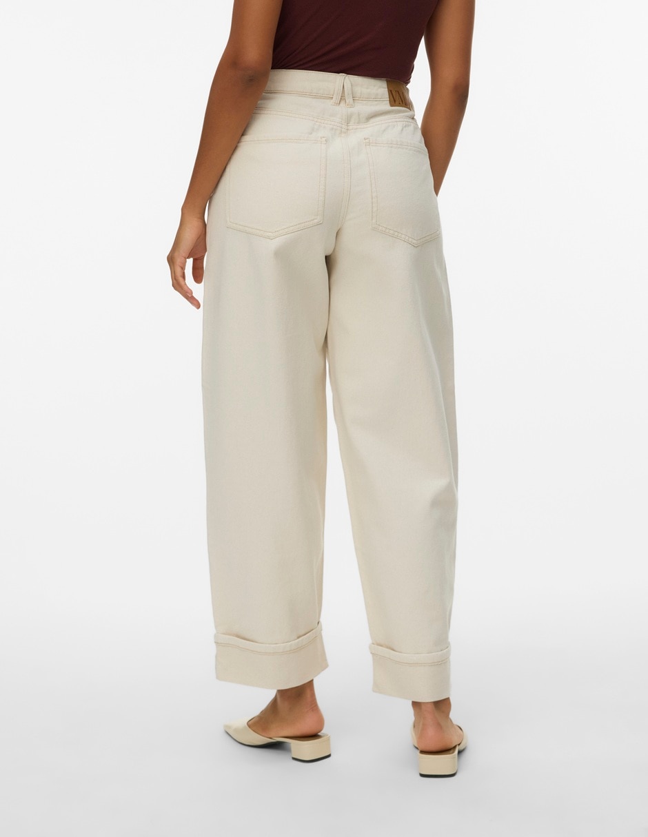 Jeans wide leg cintura alta para mujer 4