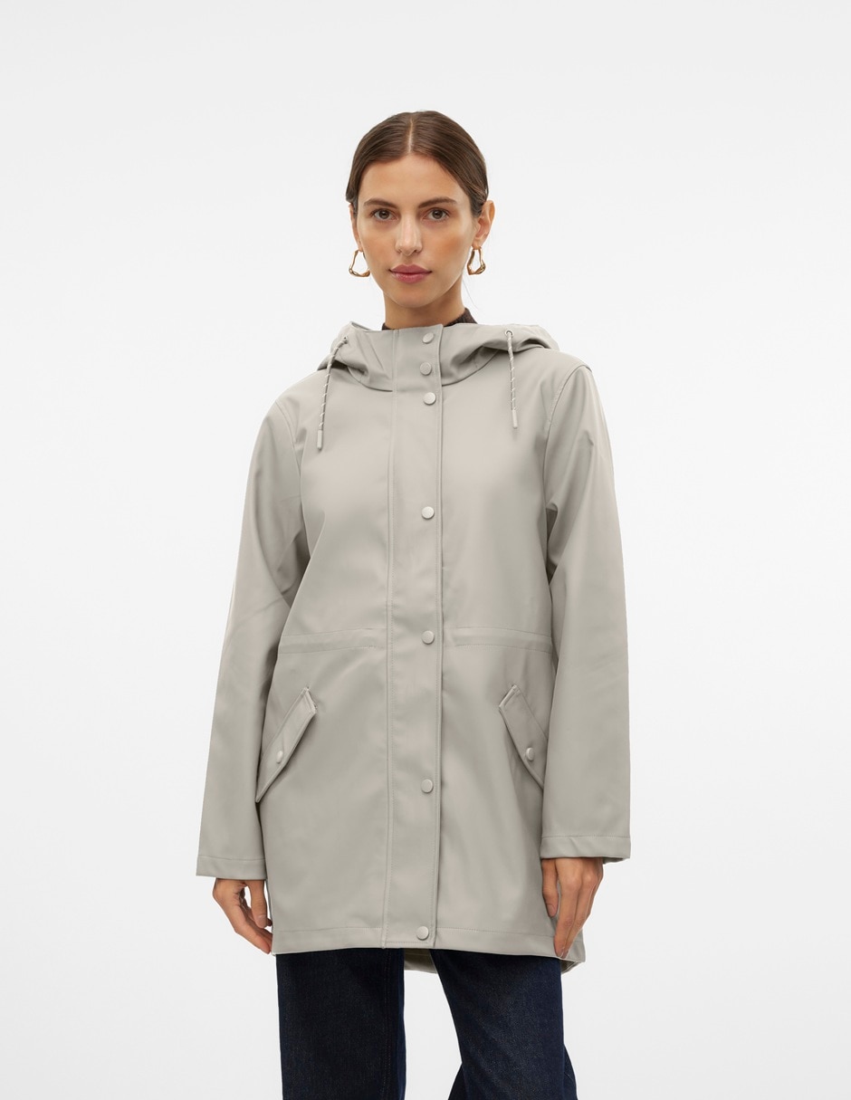 Gabardina resistente al agua para mujer