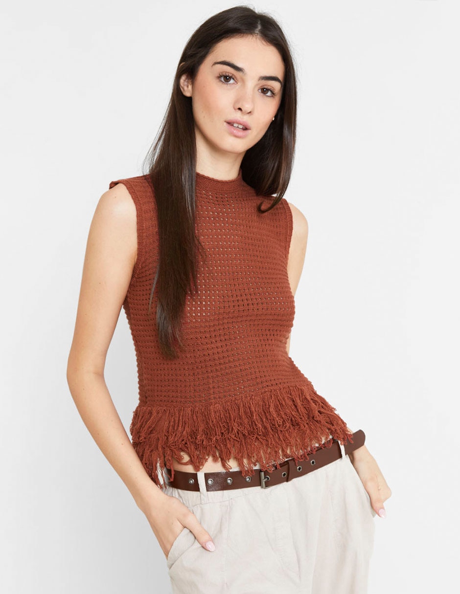 Top cuello alto para mujer