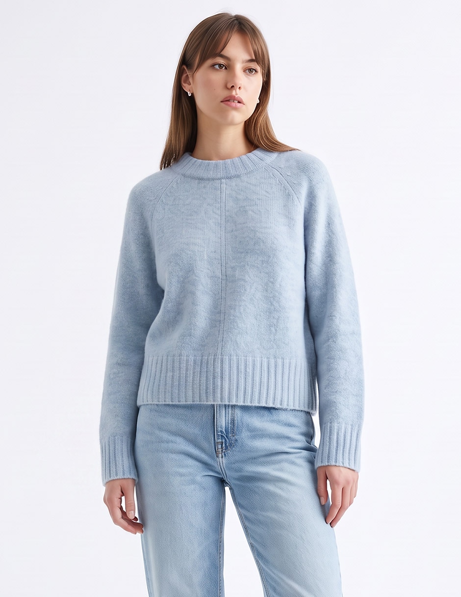 Suéter cuello redondo para mujer