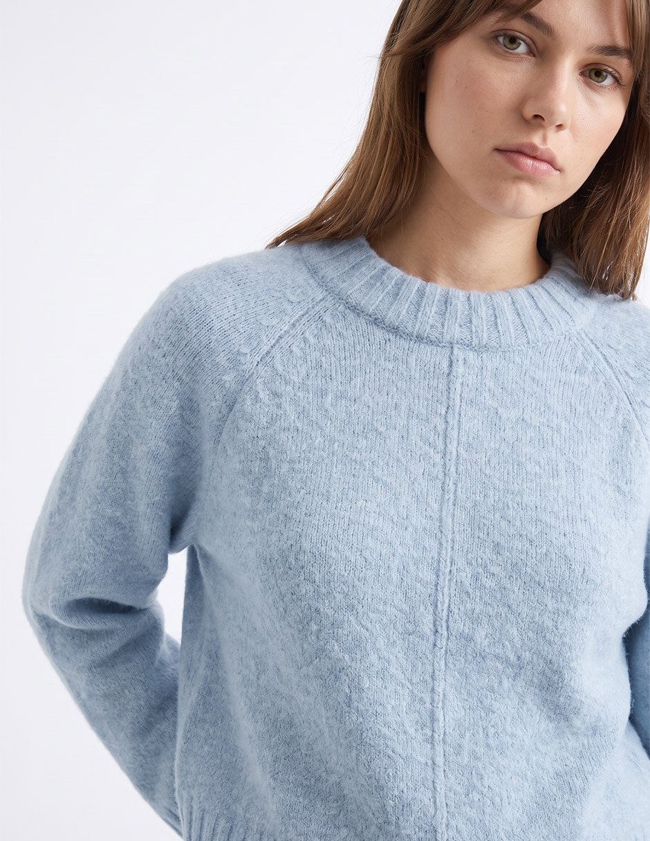 Suéter cuello redondo para mujer 4