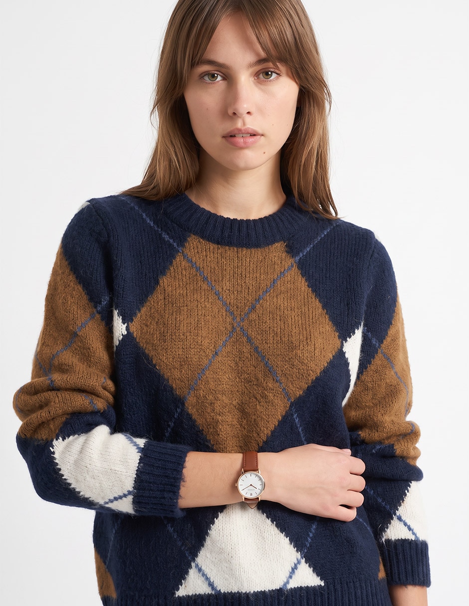 Suéter cuello redondo para mujer 2
