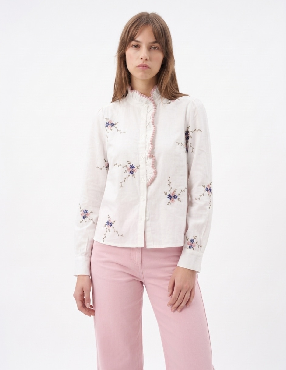 Blusa manga larga para mujer