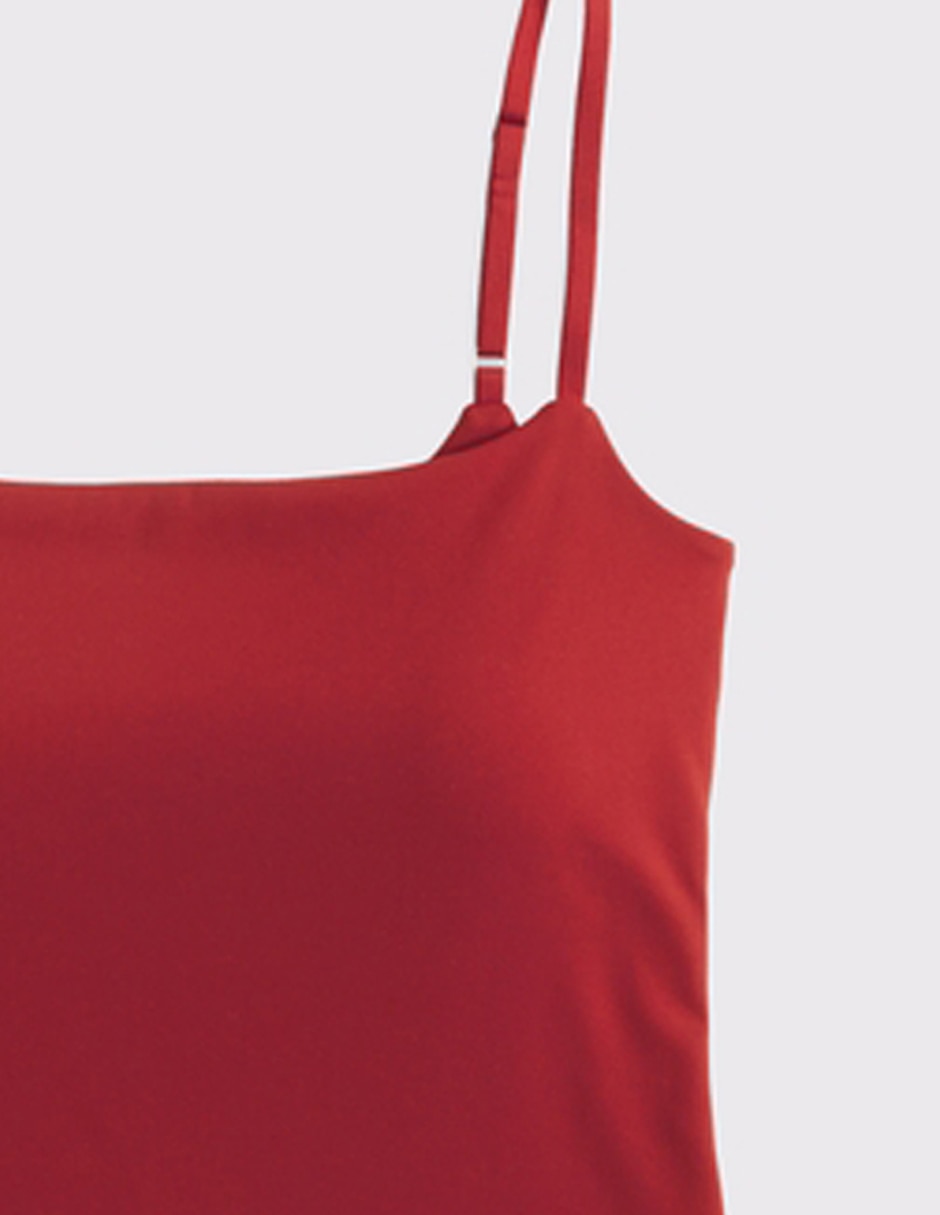 Top abercrombie & fitch cuello cuadrado escote cuadrado tirante ajustable