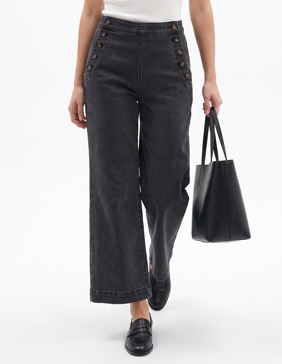 Jeans relaxed wide leg corte cintura para mujer Jeans relaxed wide leg corte cintura para mujer