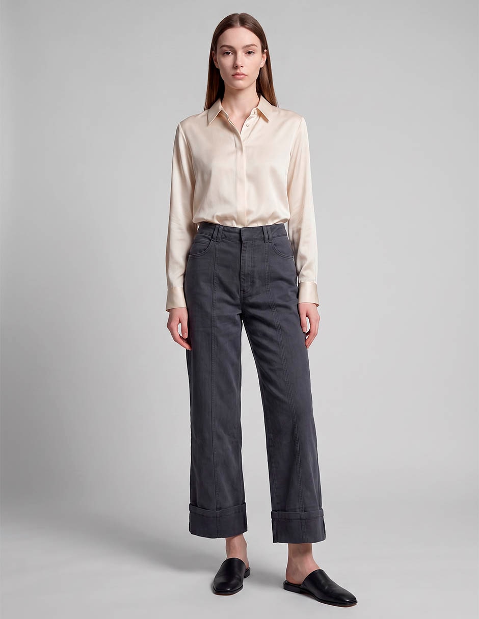 Pantalón coulotte straight para mujer