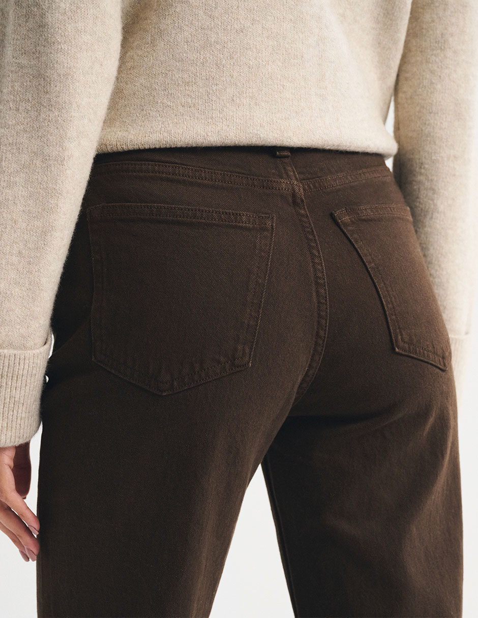 Jeans regular relajado ki155-6849-449 corte cintura alta para mujer 3