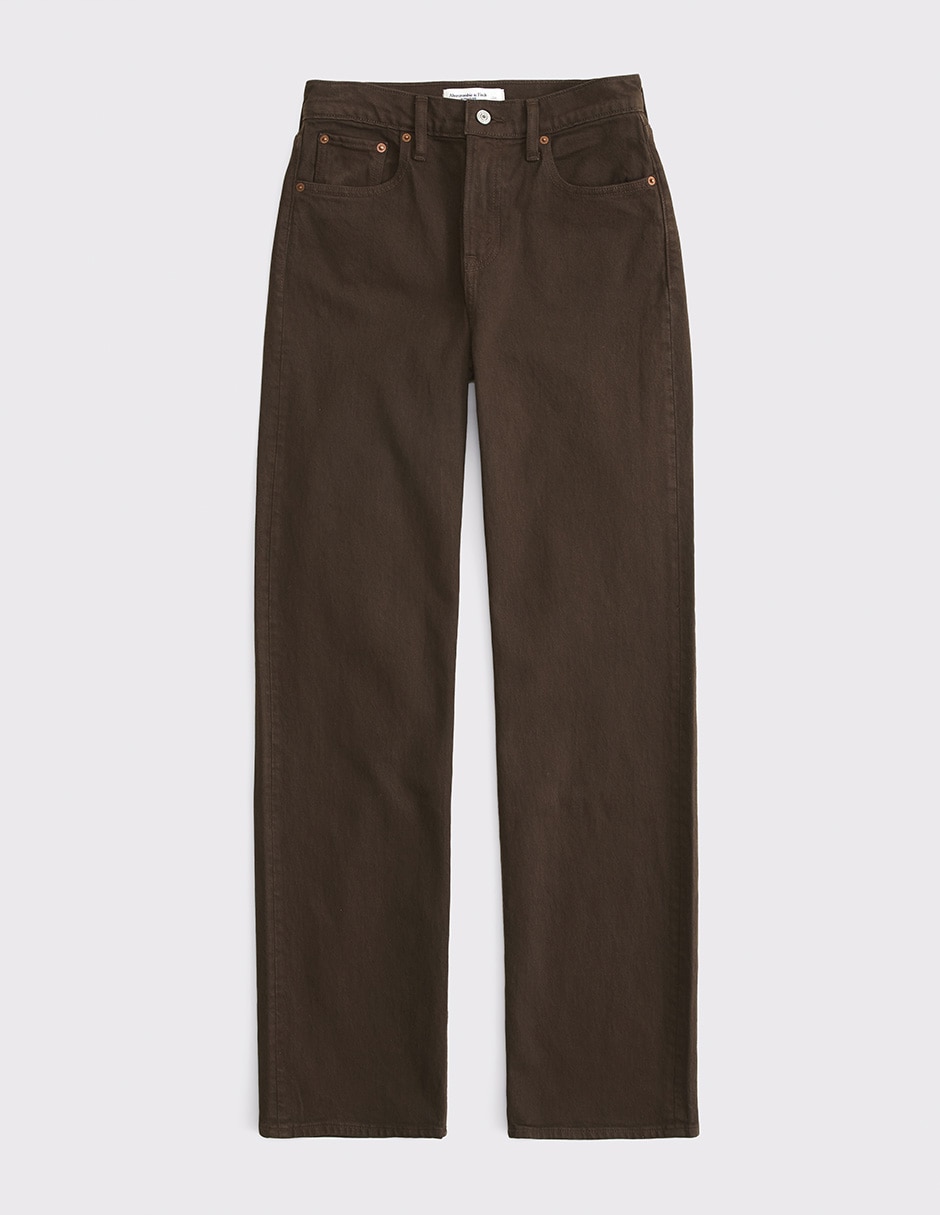 Jeans regular relajado ki155-6849-449 corte cintura alta para mujer