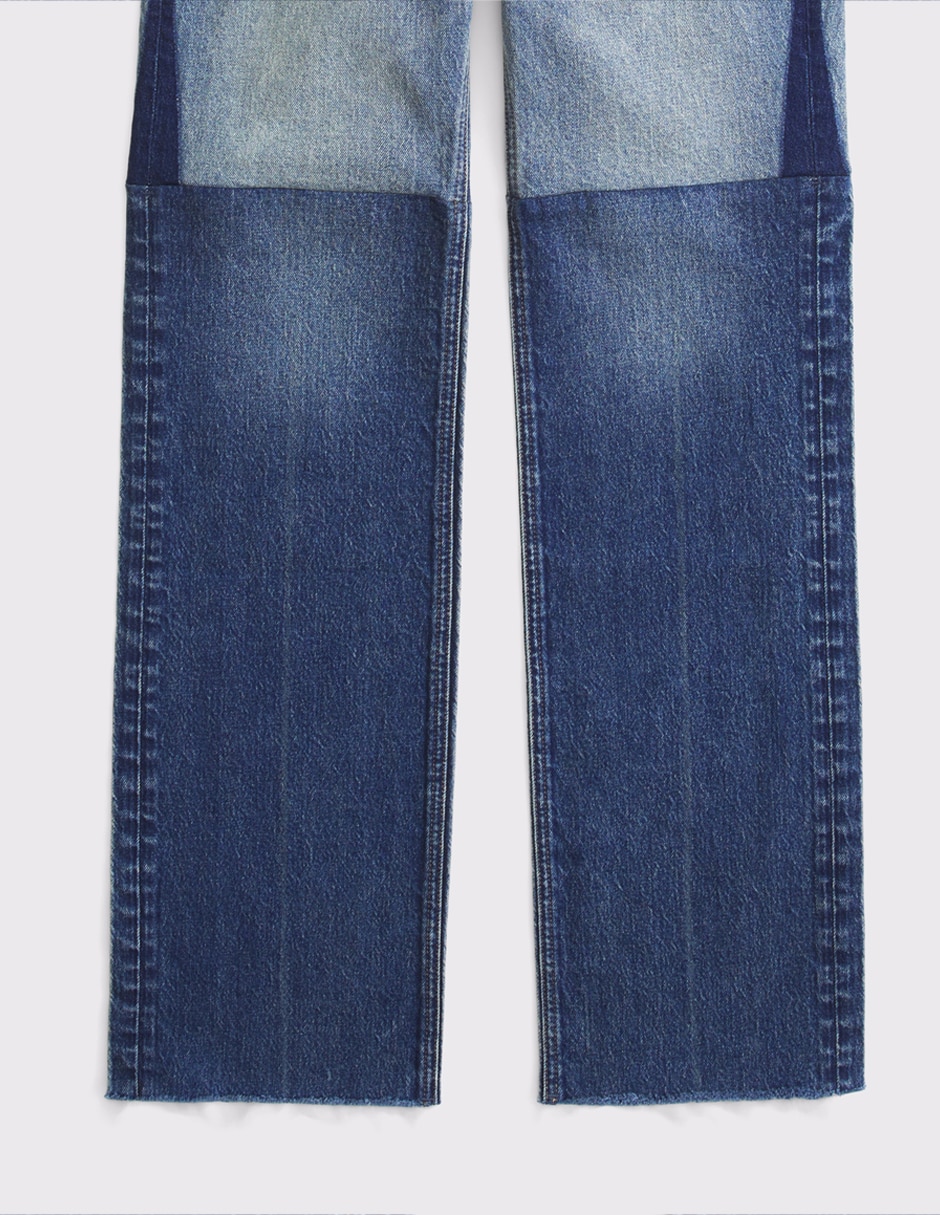 Jeans relajado corte cintura alta para mujer 2