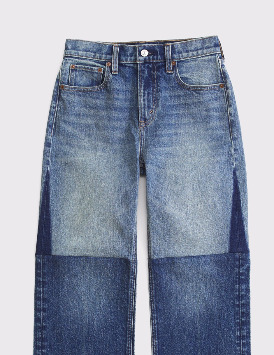 Jeans relajado corte cintura alta para mujer 9