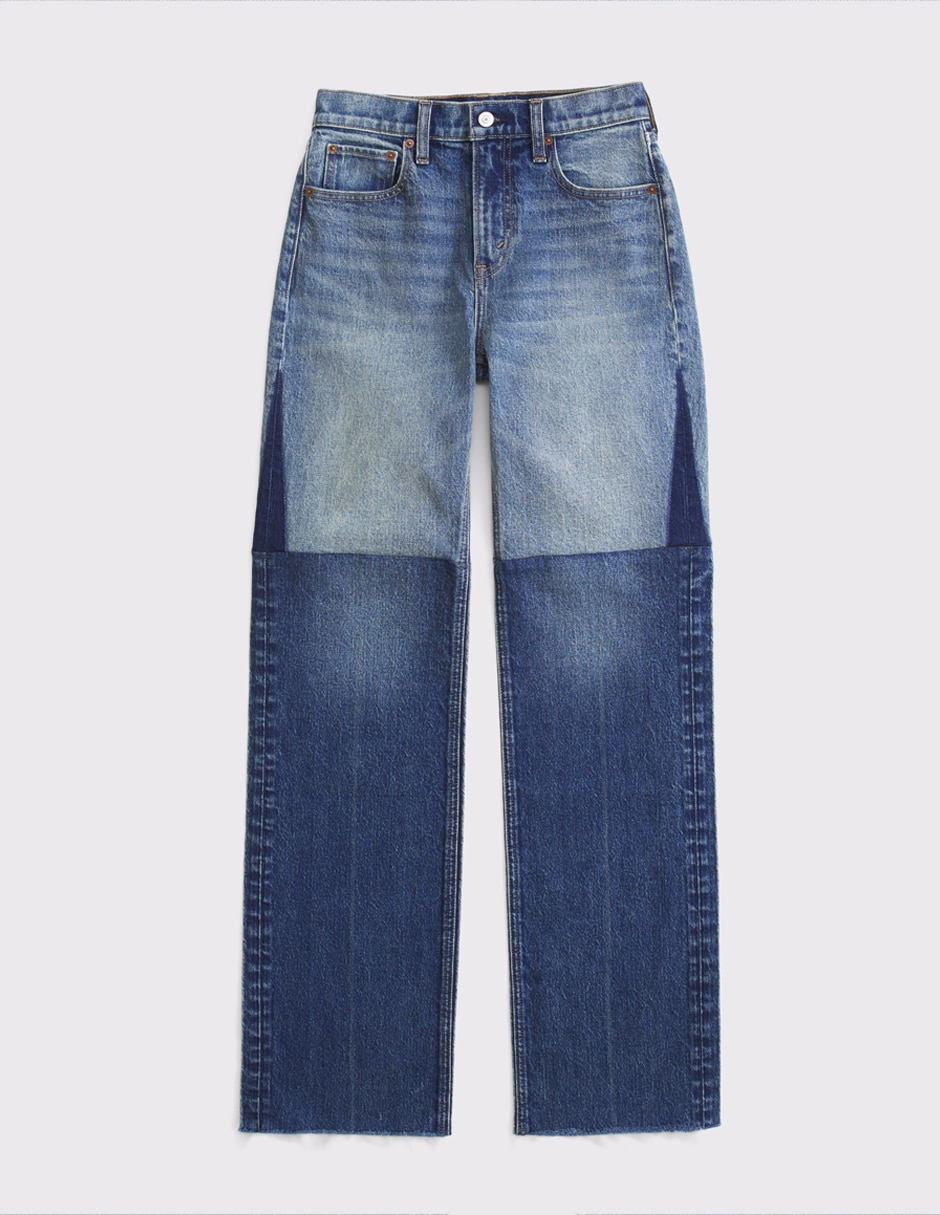 Jeans relajado corte cintura alta para mujer