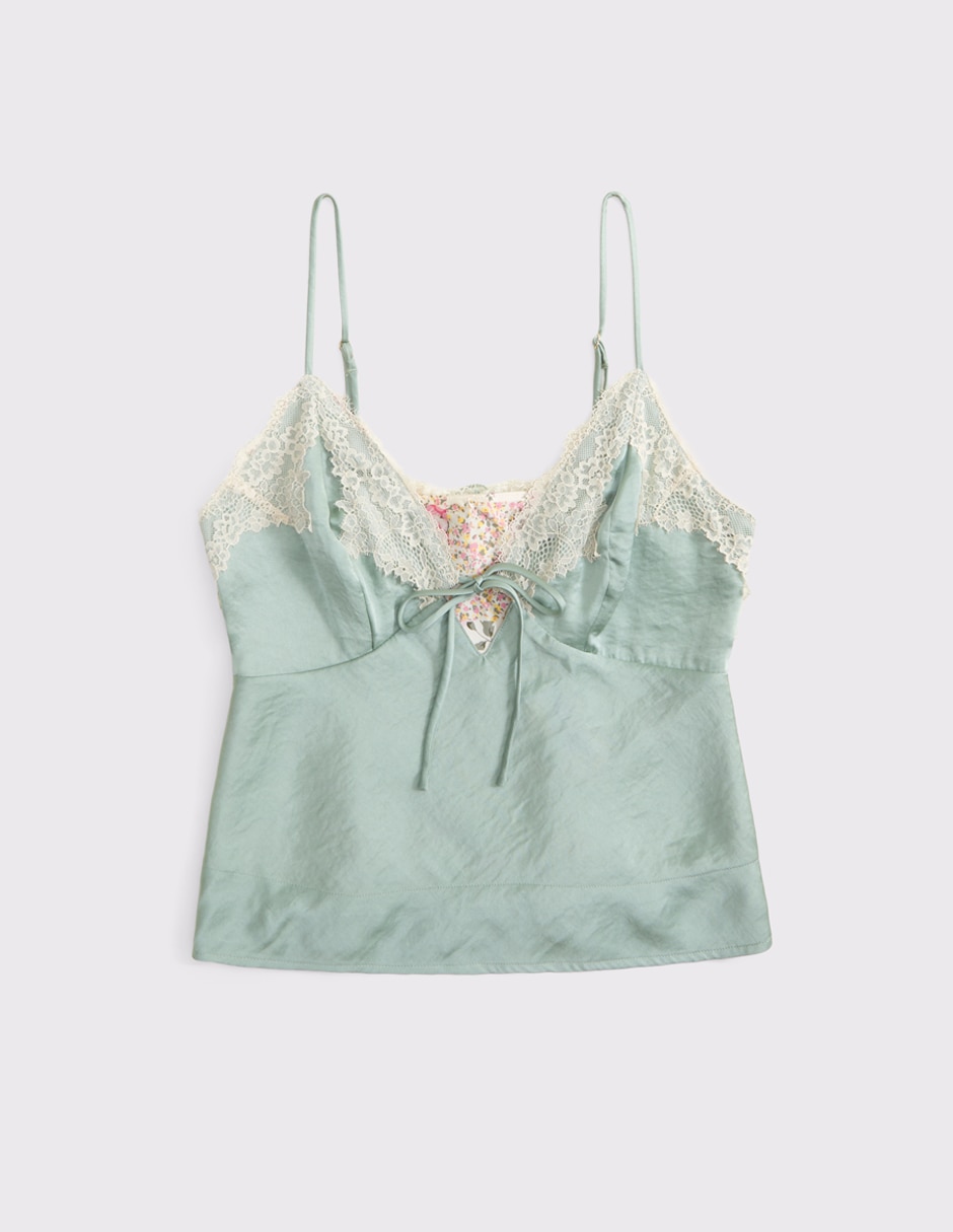 Top cuello v escote v tirante ajustable Top cuello v escote v tirante ajustable