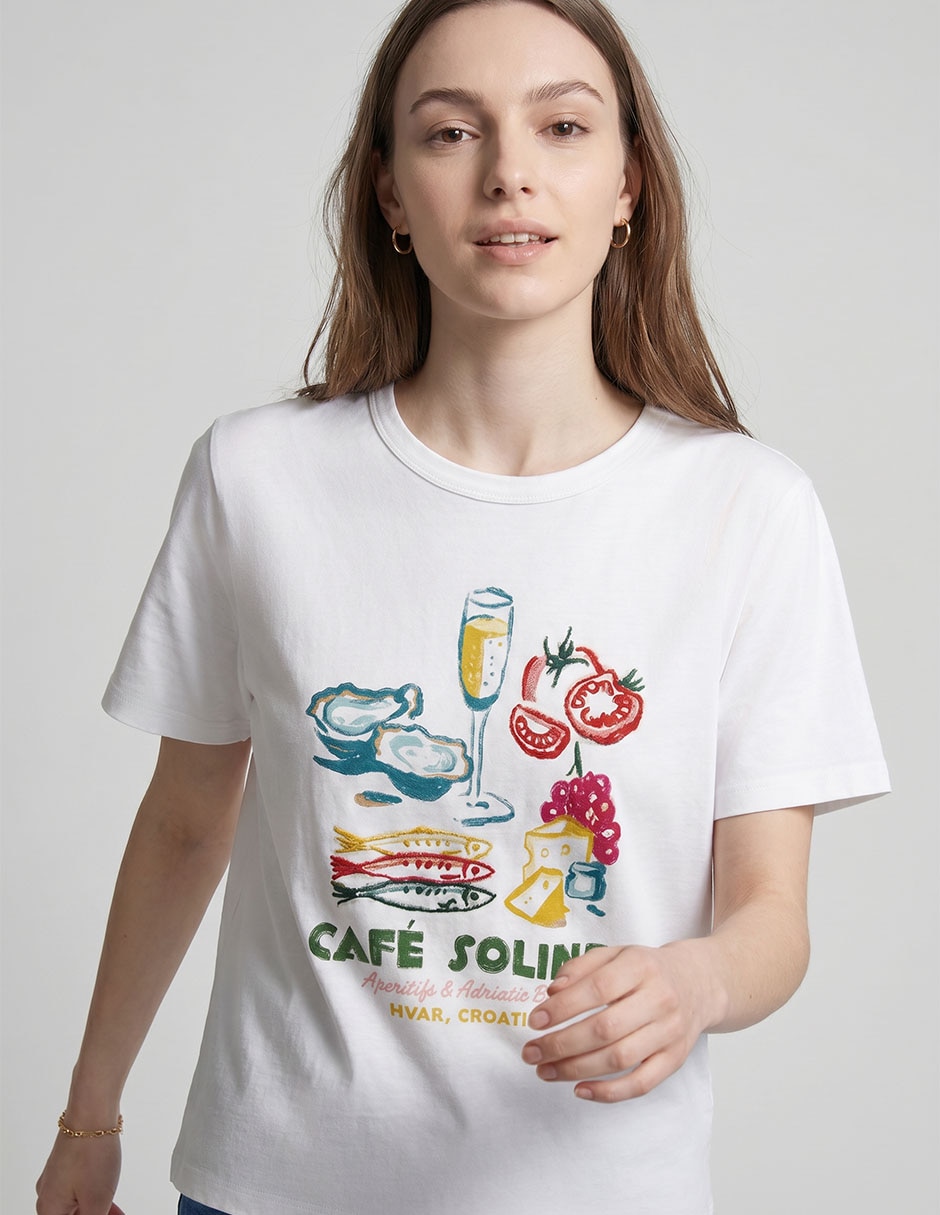 Playera manga corta cuello redondo para mujer 3