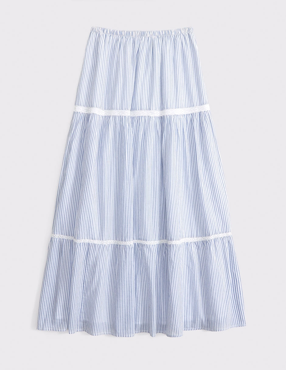 Falda/Falda short/Falda pantalón Maxi de Algodón a la (si aplica) Cintura alta