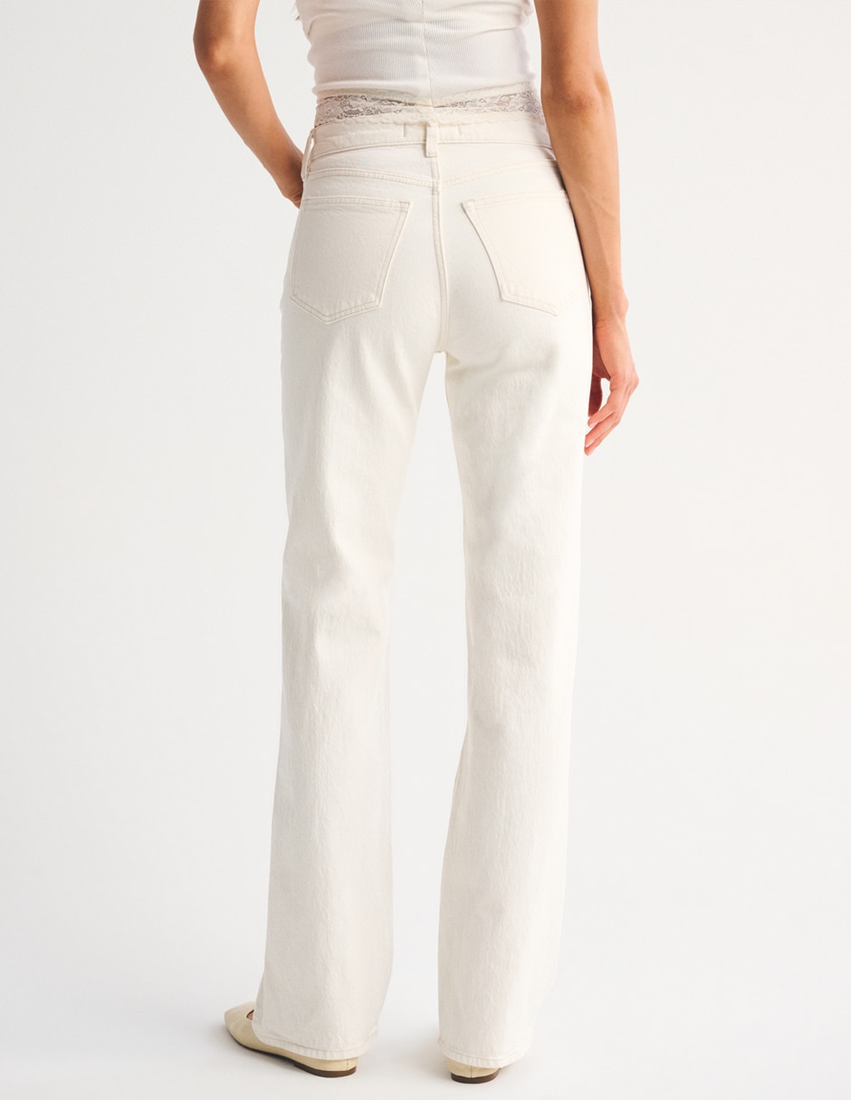 Jeans regular relajado ki155-6582-178 corte cintura alta para mujer 4