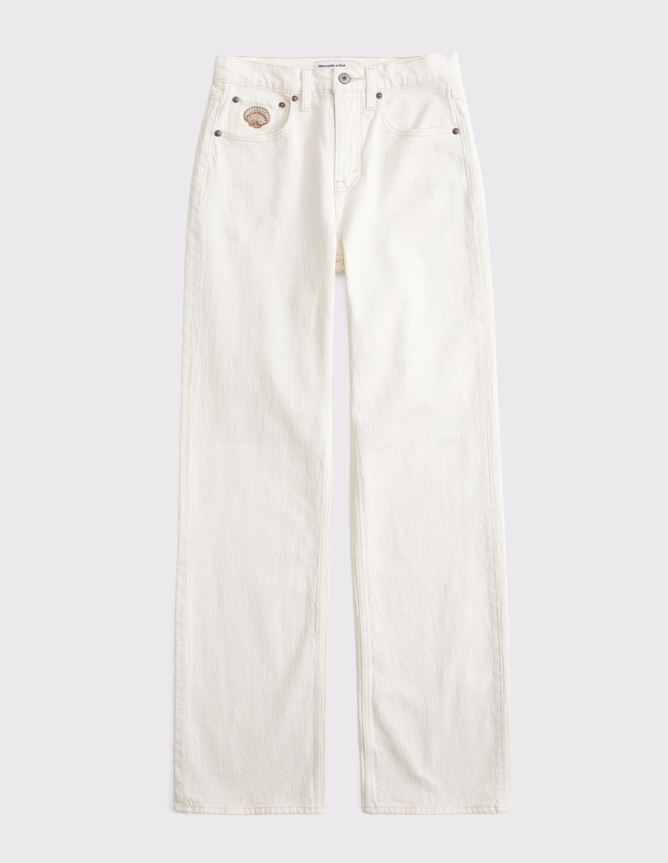Jeans regular relajado ki155-6582-178 corte cintura alta para mujer