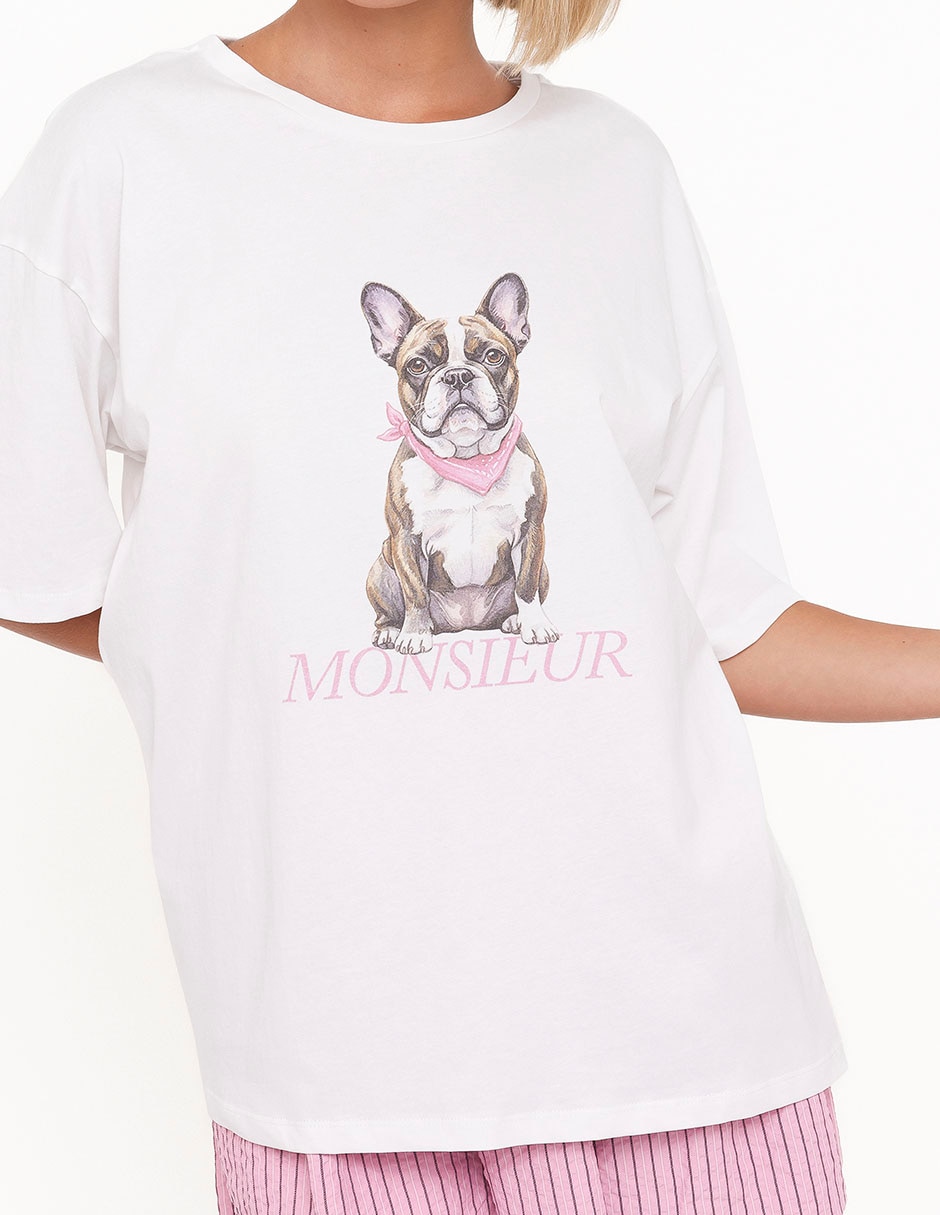 Playera manga corta cuello redondo para mujer 5