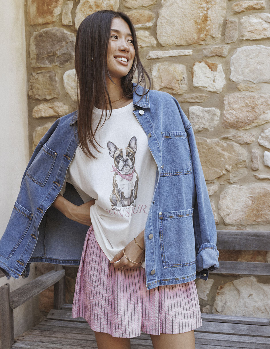Playera manga corta cuello redondo para mujer 7