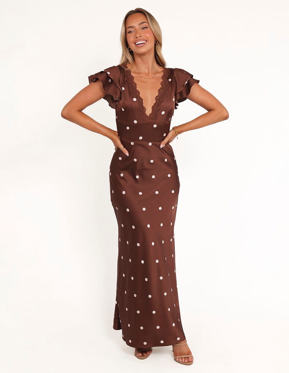 VESTIDO PNPEQ325MR004/BROWN VESTIDO PNPEQ325MR004/BROWN