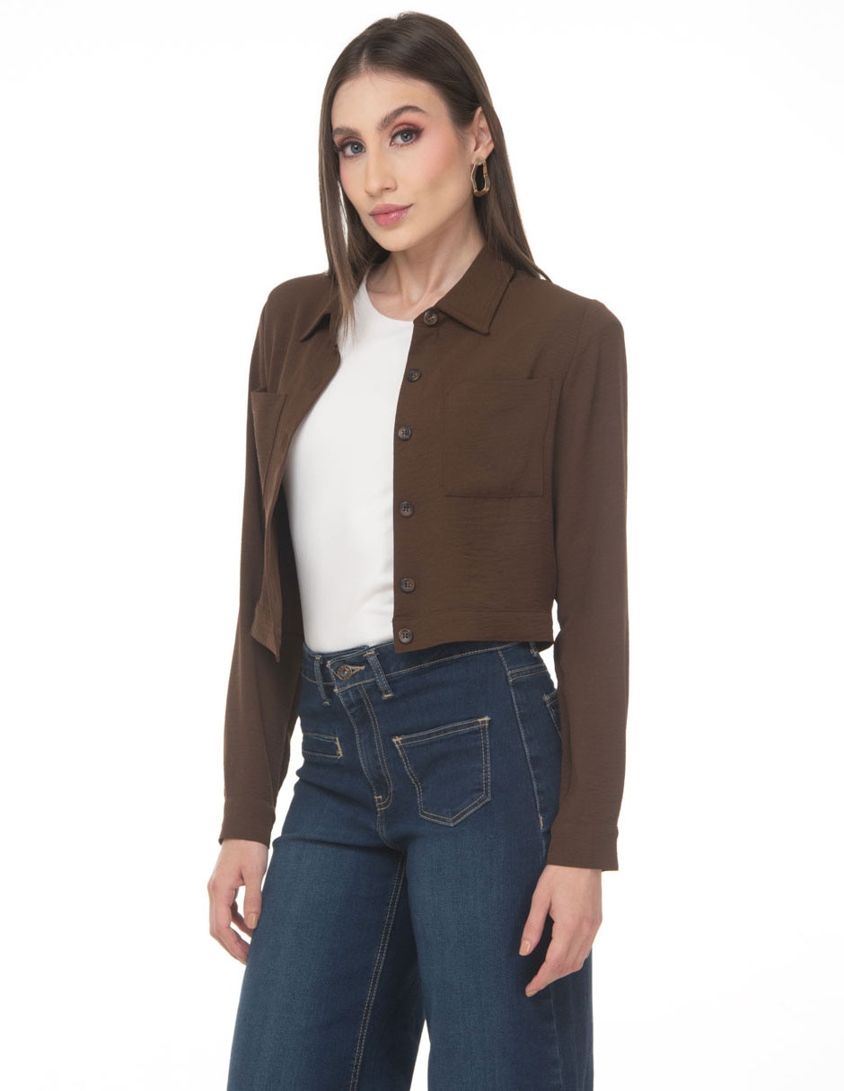 Chamarra Casual No impermeable de Poliéster para mujer