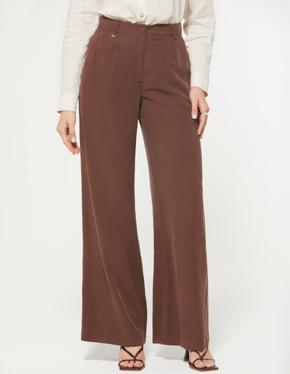 Pantalón de vestir palazzo para mujer