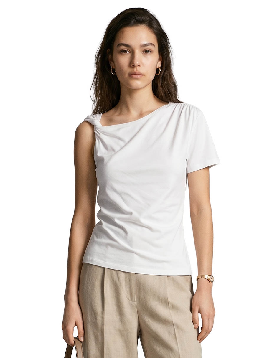 Blusa manga corta para mujer