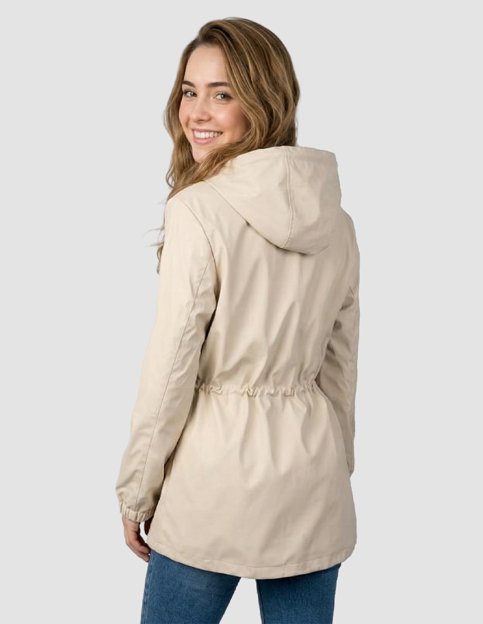 Chamarra cazadora petite studio impermeable para mujer